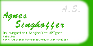 agnes singhoffer business card